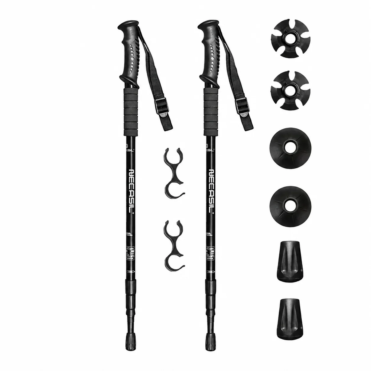 Bastones Negros Ajustables 63-135cm