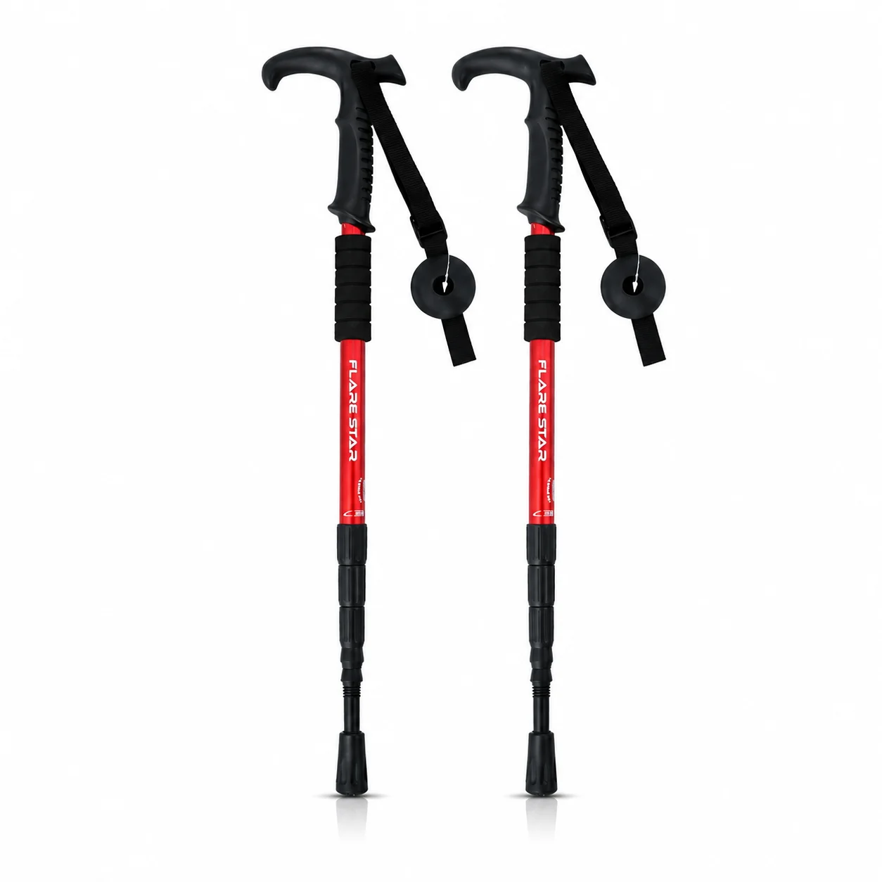 Bastones Tipo T Rojos Ajustables 52-110cm